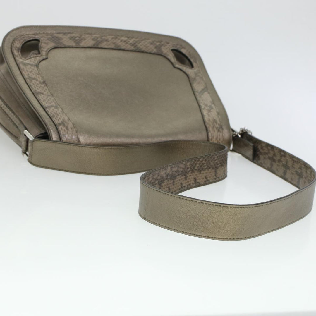 Chloe Shoulder Bag Suede Leather Gray 44064