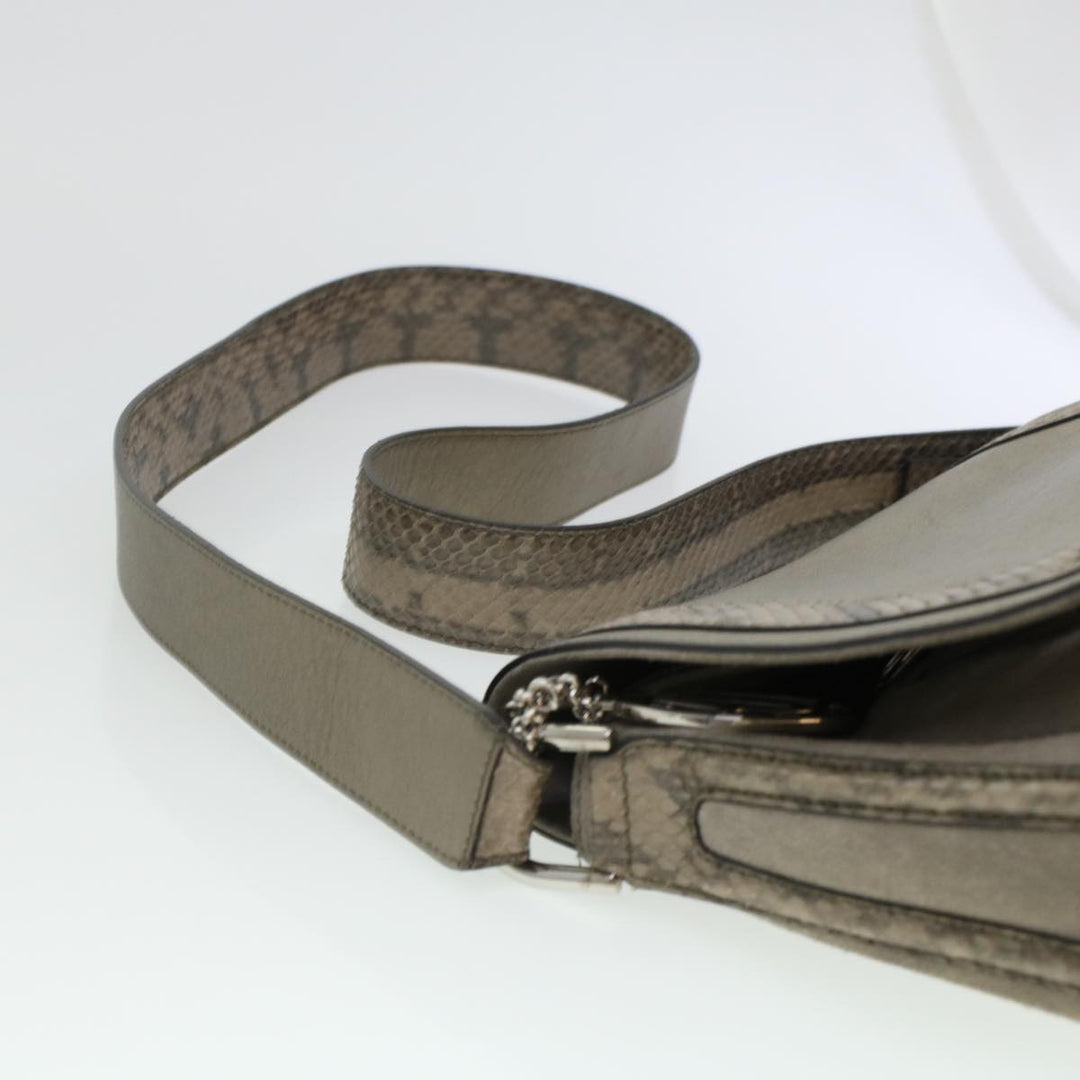 Chloe Shoulder Bag Suede Leather Gray 44064