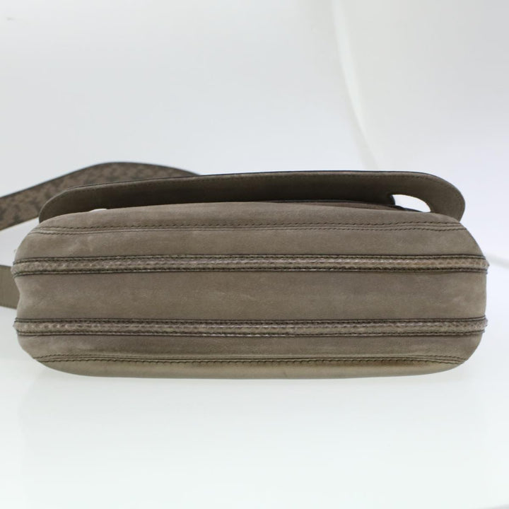 Chloe Shoulder Bag Suede Leather Gray 44064