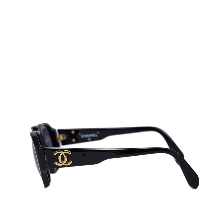 Top Quality Chanel Vintage Cocomark Boston Gold  un Glasses 0006 Black   Chanel