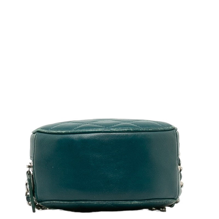 Top Quality Chanel Matrases Cocomark  Chain Shoulder Bag Portfolio Green Leather  CHANEL