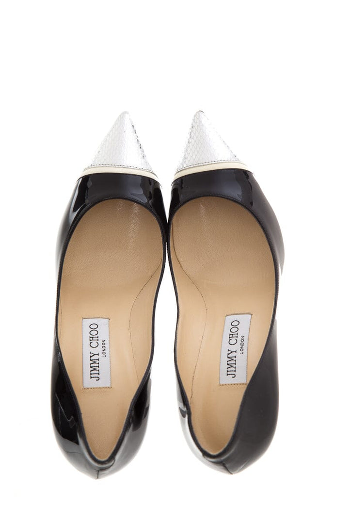 Jimmy Choo "Bahana" Black Patent Heel SZ 37