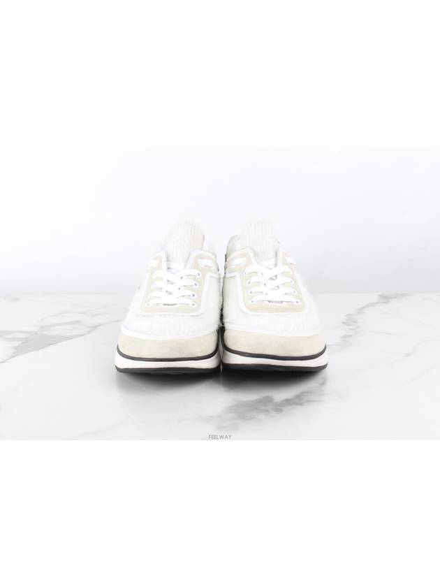 CC logo knit sneakers 36 230 Chanel