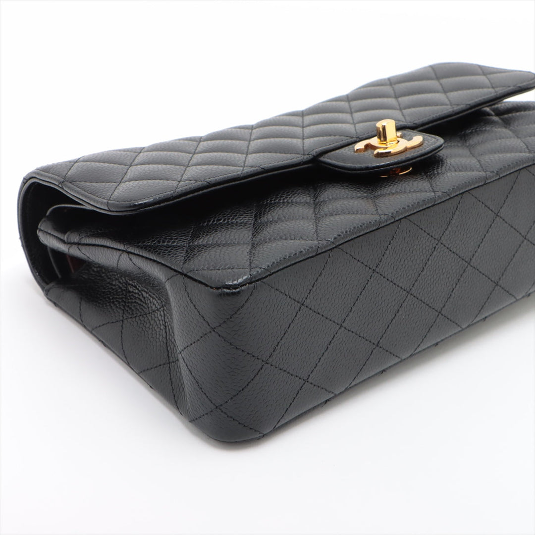 Top Quality Chanel Matrasse 25 Caviar S Double Flap Double Chain Bag Black G  15th
