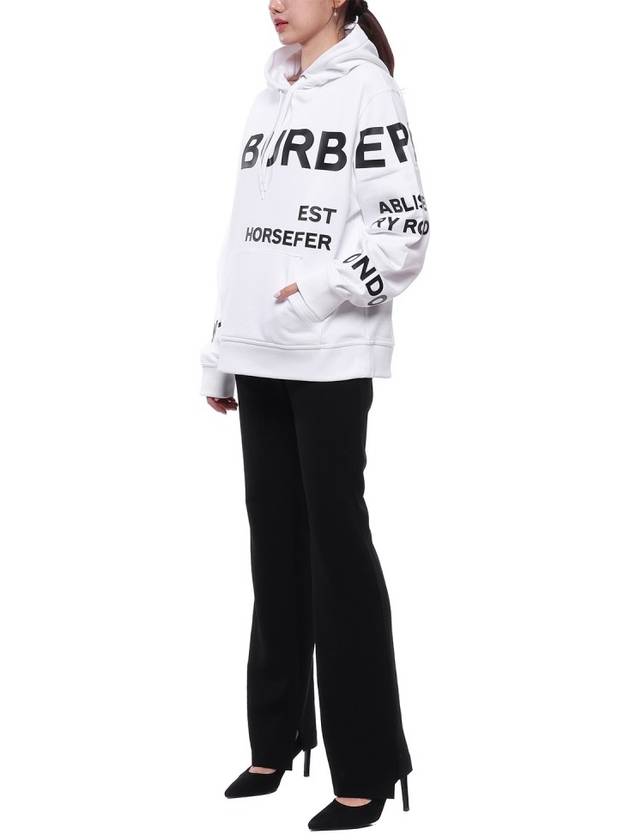 Burberry Horseferry Print Hooded Top White