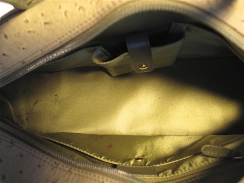 Christian Top quality Dior Green Ostrich Leather Handbag