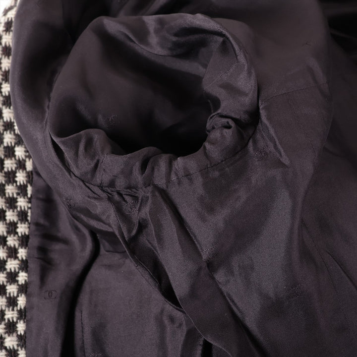 Top Quality Chanel Coconut Button 95A Wool  Silk Coat 44  Beige √ó Brown P05266 TWIDE
