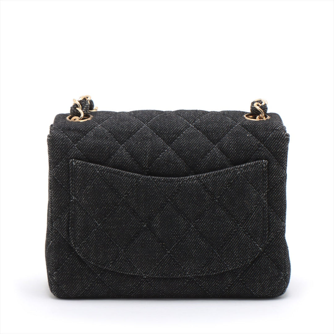 Top Quality Chanel Mini Matrasse 17 Denim Single Flap Single Chain Bag Black G 5th A35200