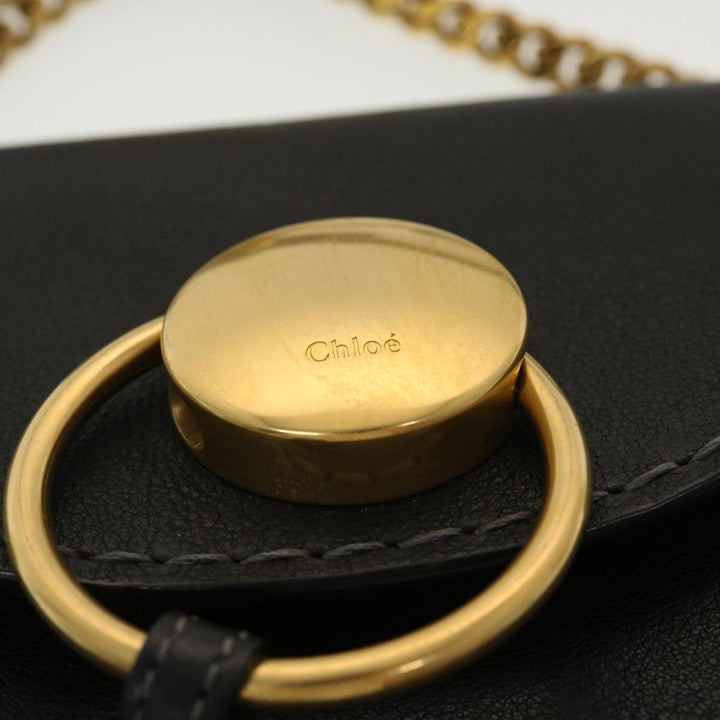 Chloe Shoulder Bag Leather Black 45304