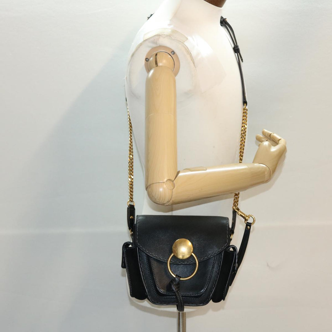 Chloe Shoulder Bag Leather Black 45304