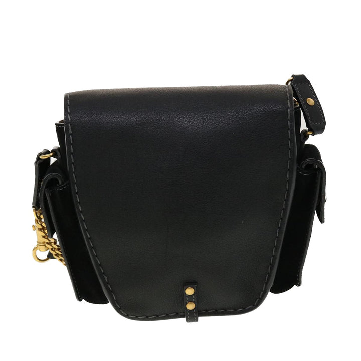 Chloe Shoulder Bag Leather Black 45304