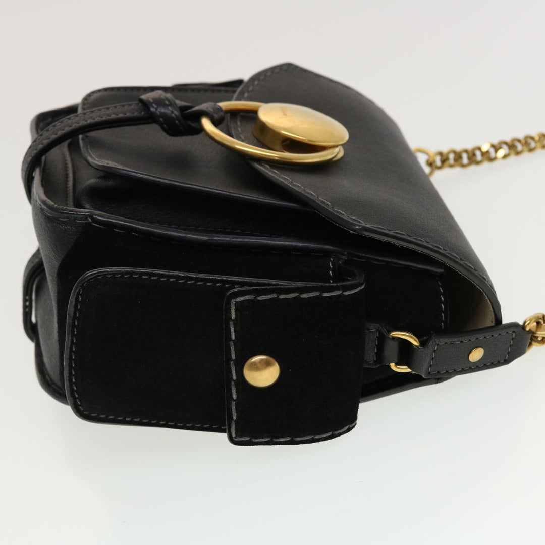 Chloe Shoulder Bag Leather Black 45304