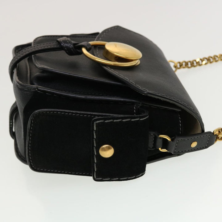 Chloe Shoulder Bag Leather Black 45304