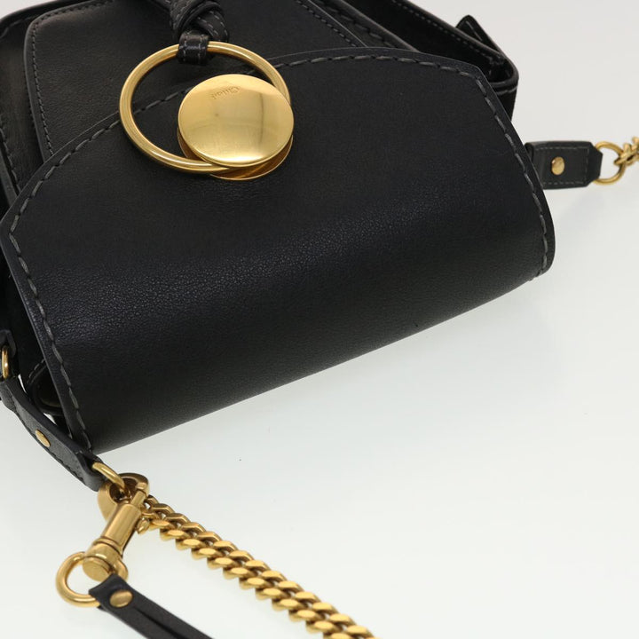 Chloe Shoulder Bag Leather Black 45304