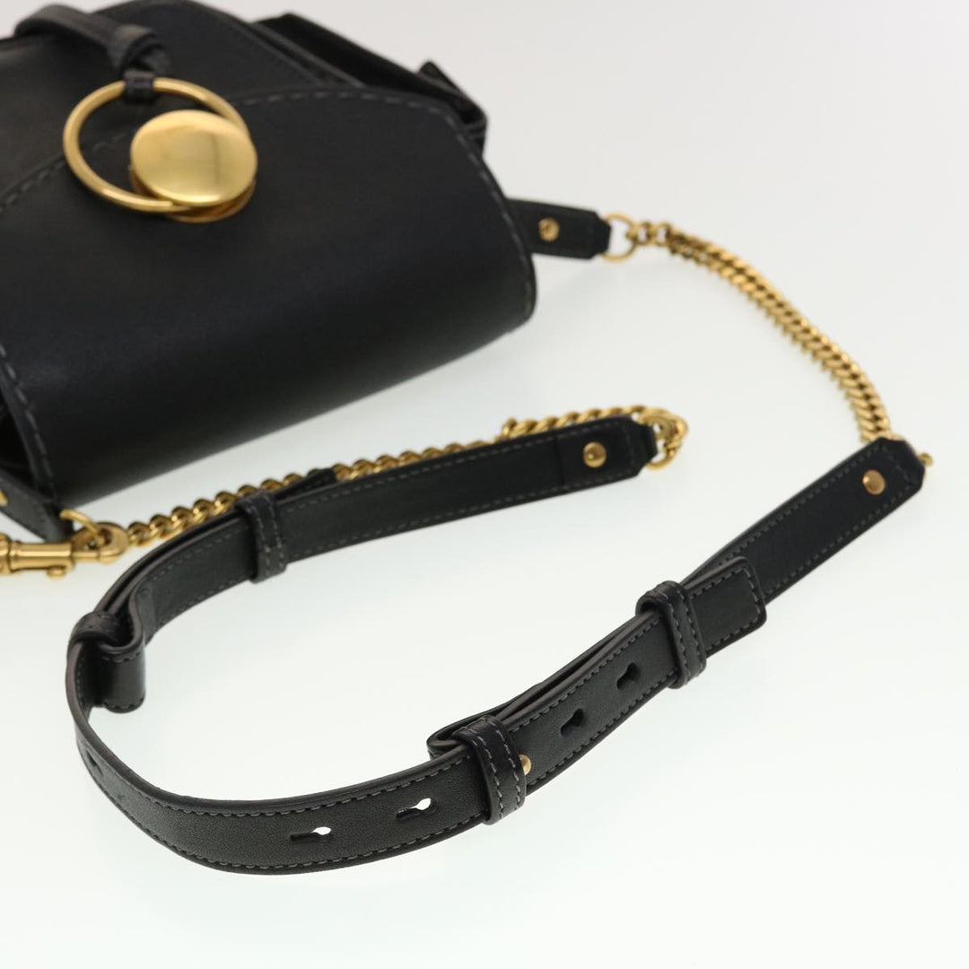 Chloe Shoulder Bag Leather Black 45304