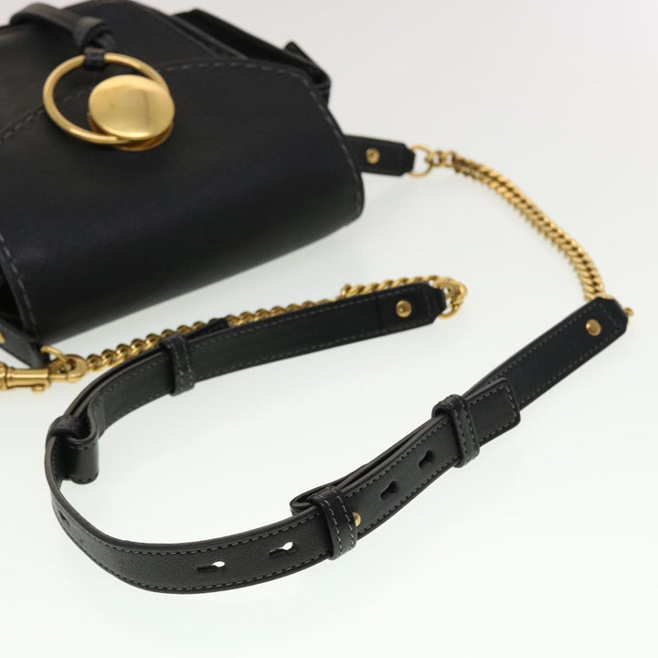 Chloe Shoulder Bag Leather Black 45304