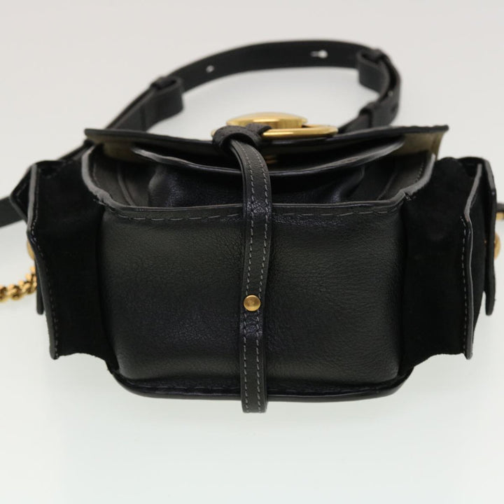Chloe Shoulder Bag Leather Black 45304