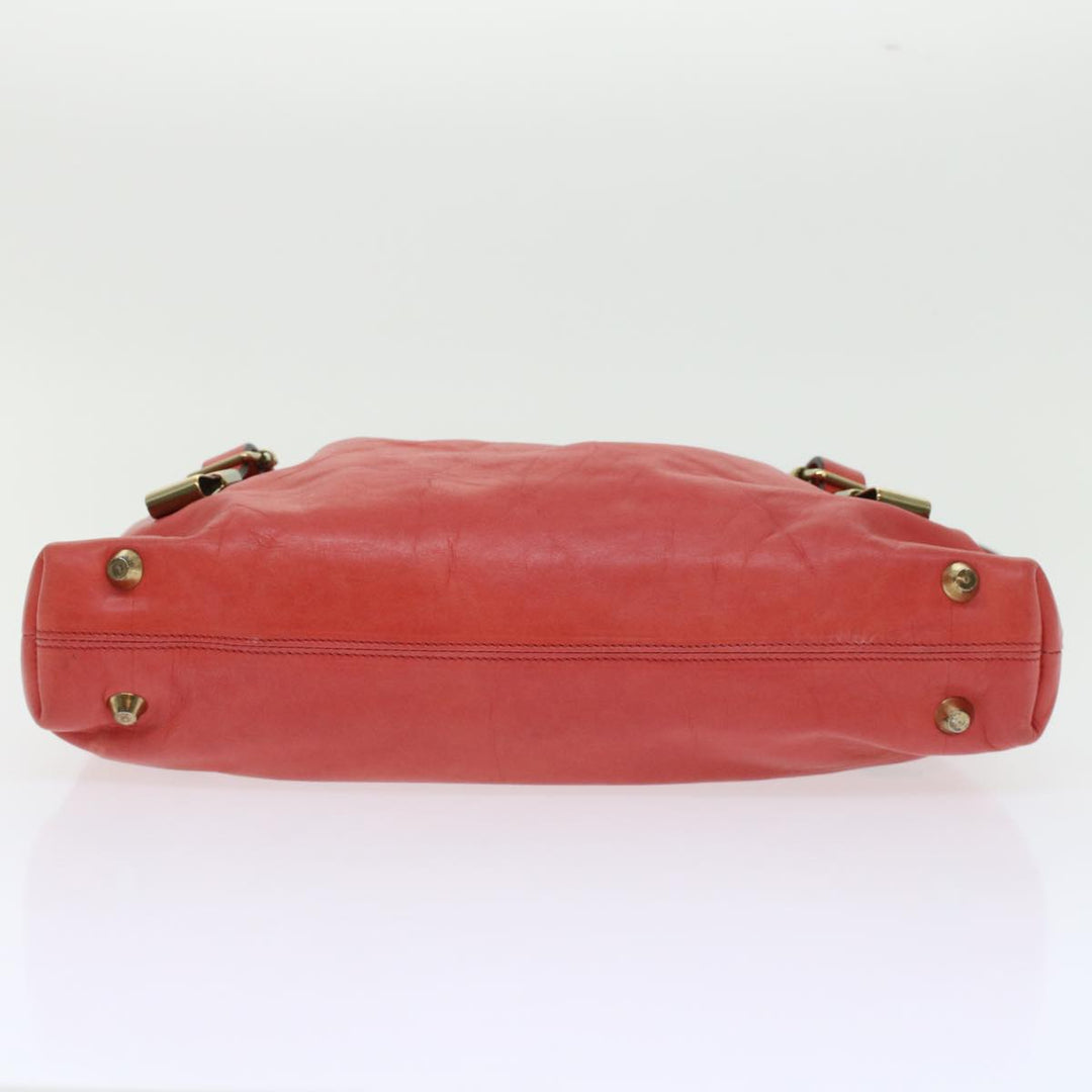 Chloe Victoria Hand Bag Leather 2way Pink 45451