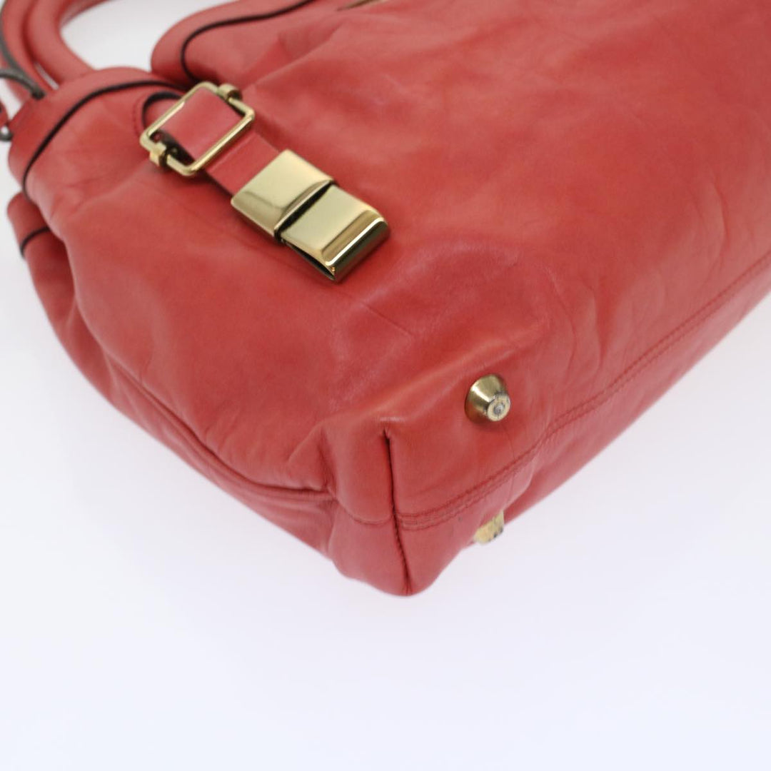 Chloe Victoria Hand Bag Leather 2way Pink 45451