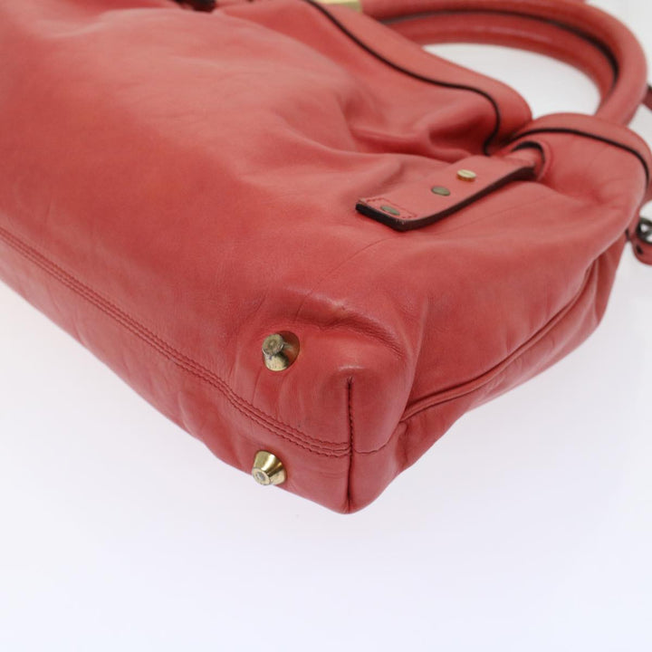 Chloe Victoria Hand Bag Leather 2way Pink 45451