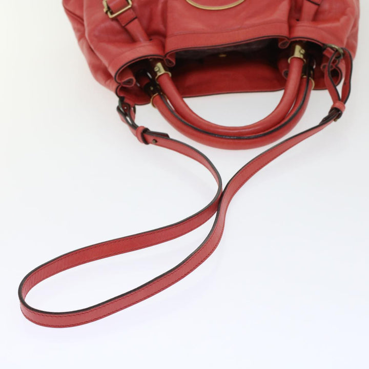 Chloe Victoria Hand Bag Leather 2way Pink 45451