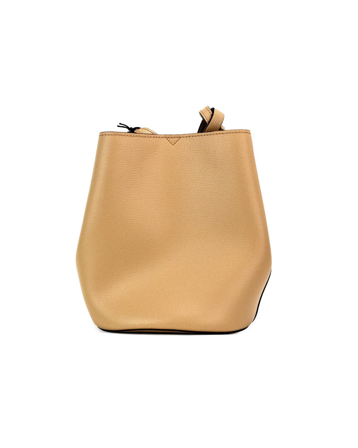 Burberry Haymarket Check Pebble Leather Bucket Handbag