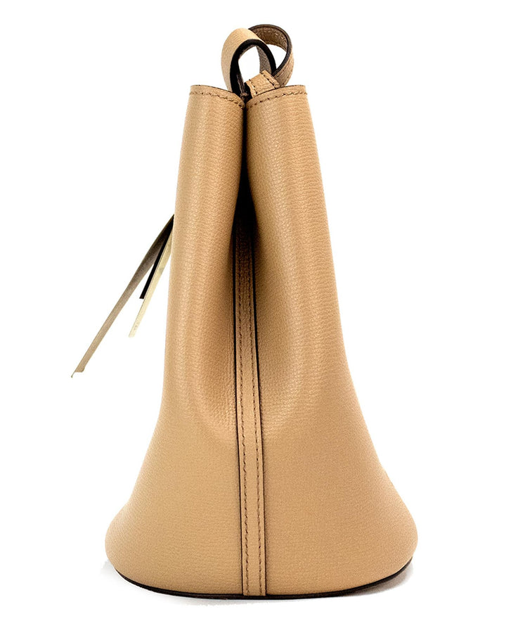 Burberry Haymarket Check Pebble Leather Bucket Handbag