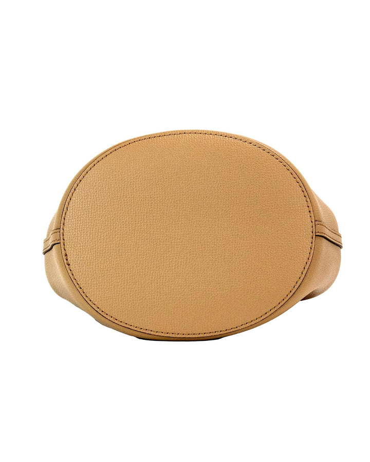 Burberry Haymarket Check Pebble Leather Bucket Handbag