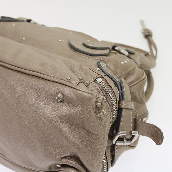 Chloe Paddington Hand Bag Leather Beige 45609