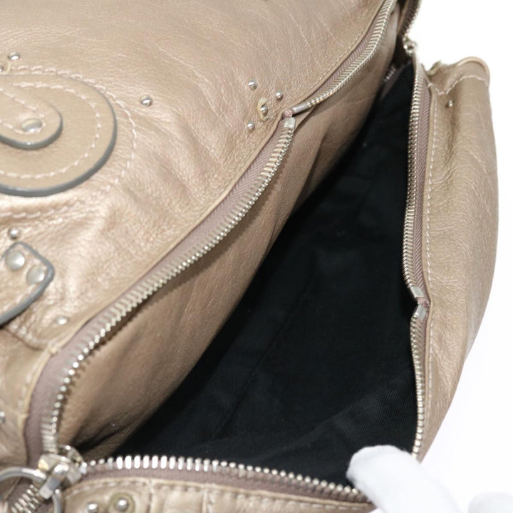 Chloe Paddington Hand Bag Leather Beige 45609