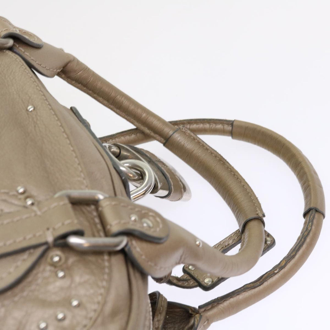 Chloe Paddington Hand Bag Leather Beige 45609