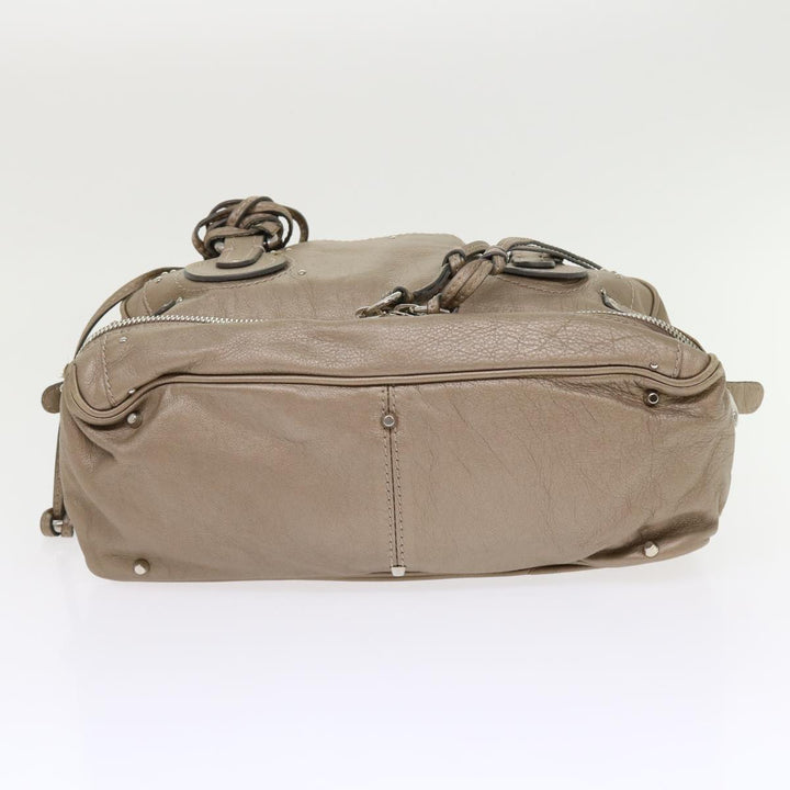 Chloe Paddington Hand Bag Leather Beige 45609