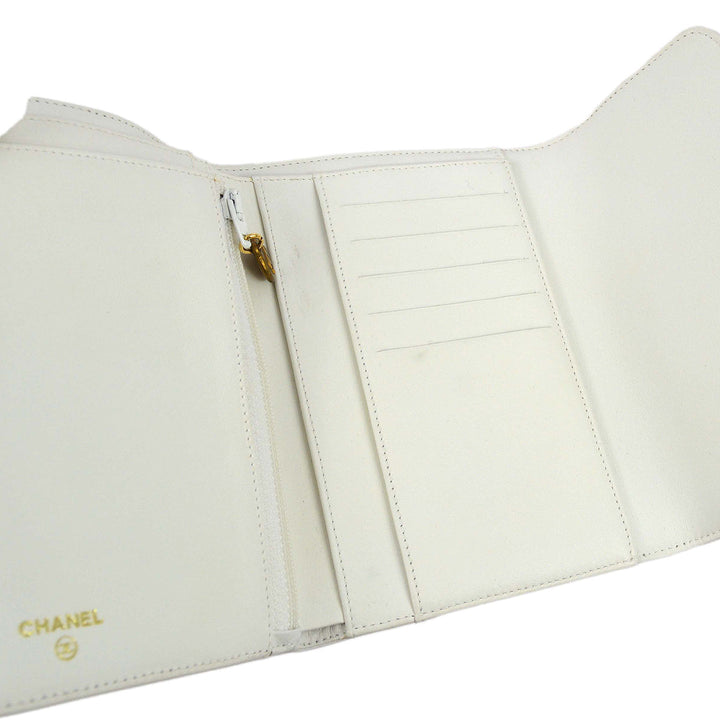 Top Quality Chanel White Caviar Wallet Purse