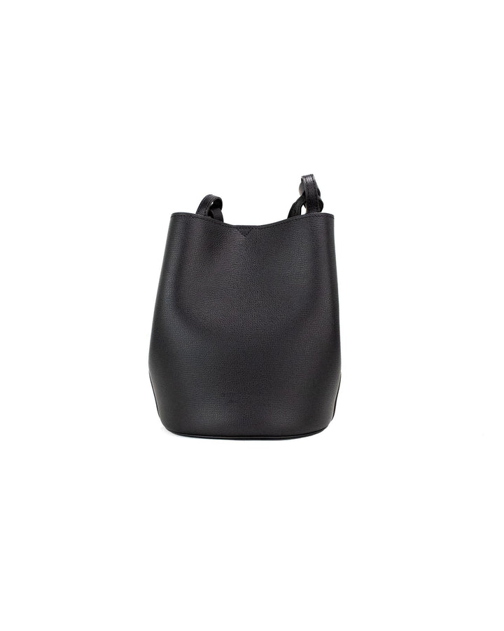 Burberry Haymarket Check Pebble Leather Bucket Handbag Purse