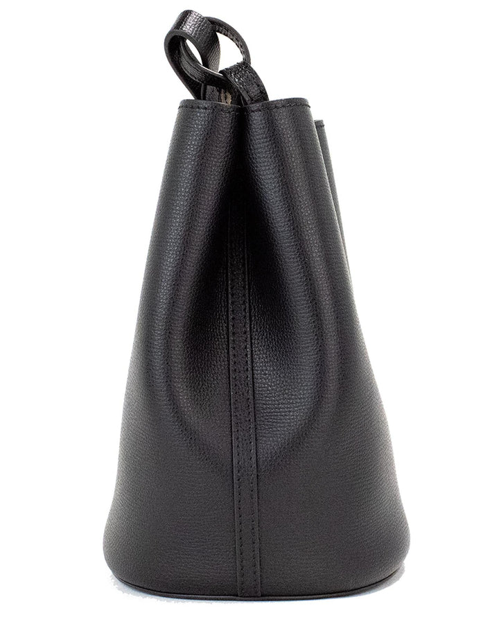 Burberry Haymarket Check Pebble Leather Bucket Handbag Purse