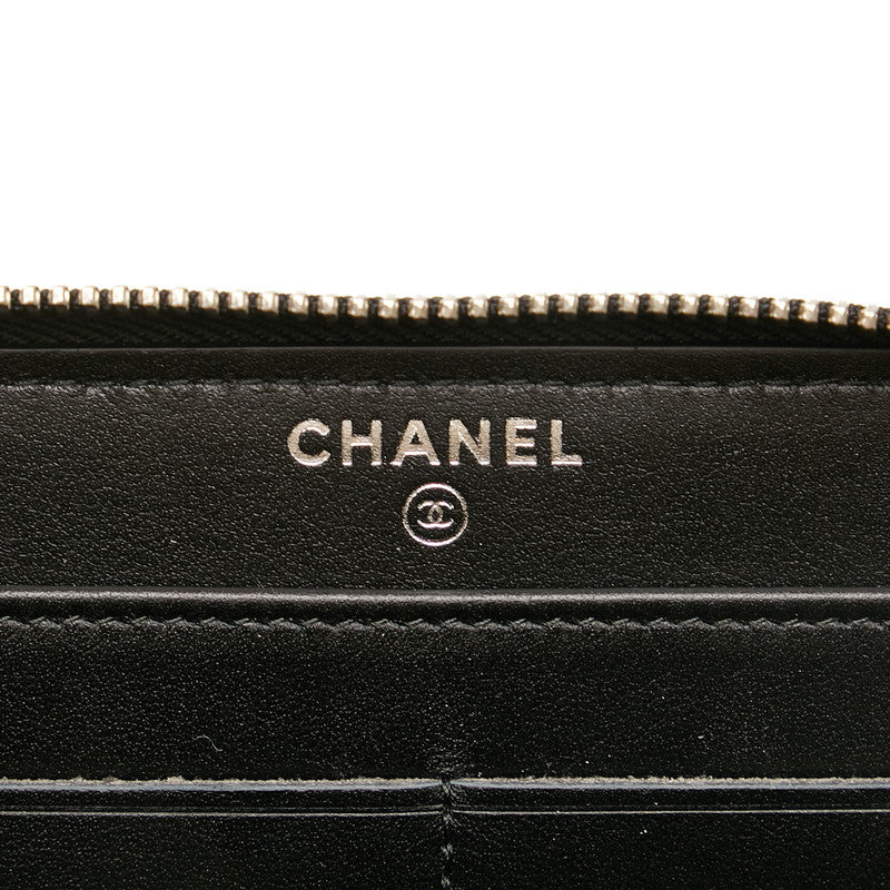 Top Quality Chanel Long Zip Wallet in Tweed Denim Blue