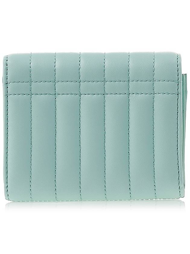 Burberry Lola Quilted Tri-Fold Half Wallet Blue