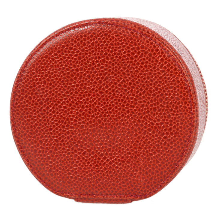 Top Quality Chanel Red Caviar Jewelry Case Pouch