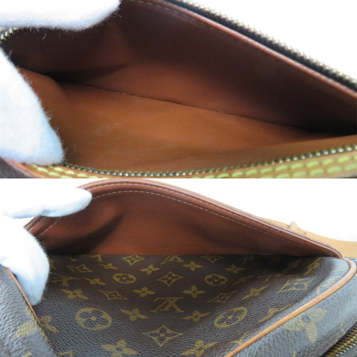Louis Vuitton M51222 Monogram Shoulder Bag Crossbody Leather PVC Brown