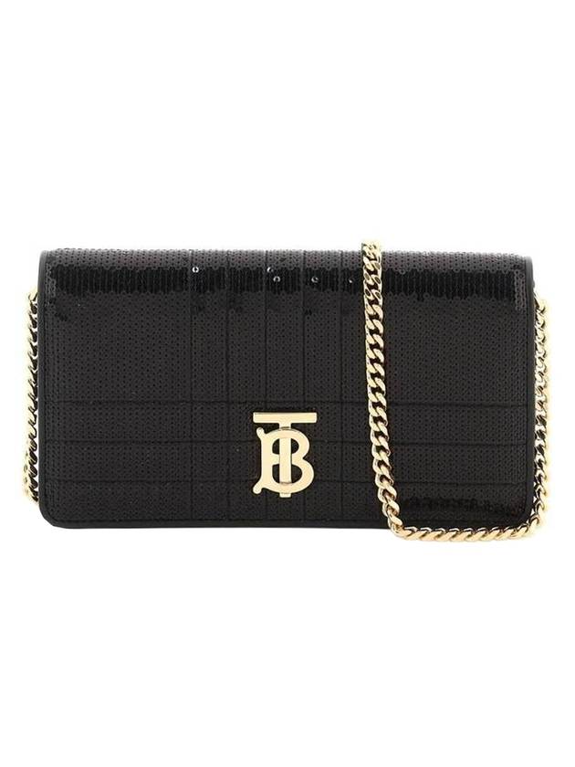 Burberry WoMen's Lola Sequin Chain Shoulder Bag Black