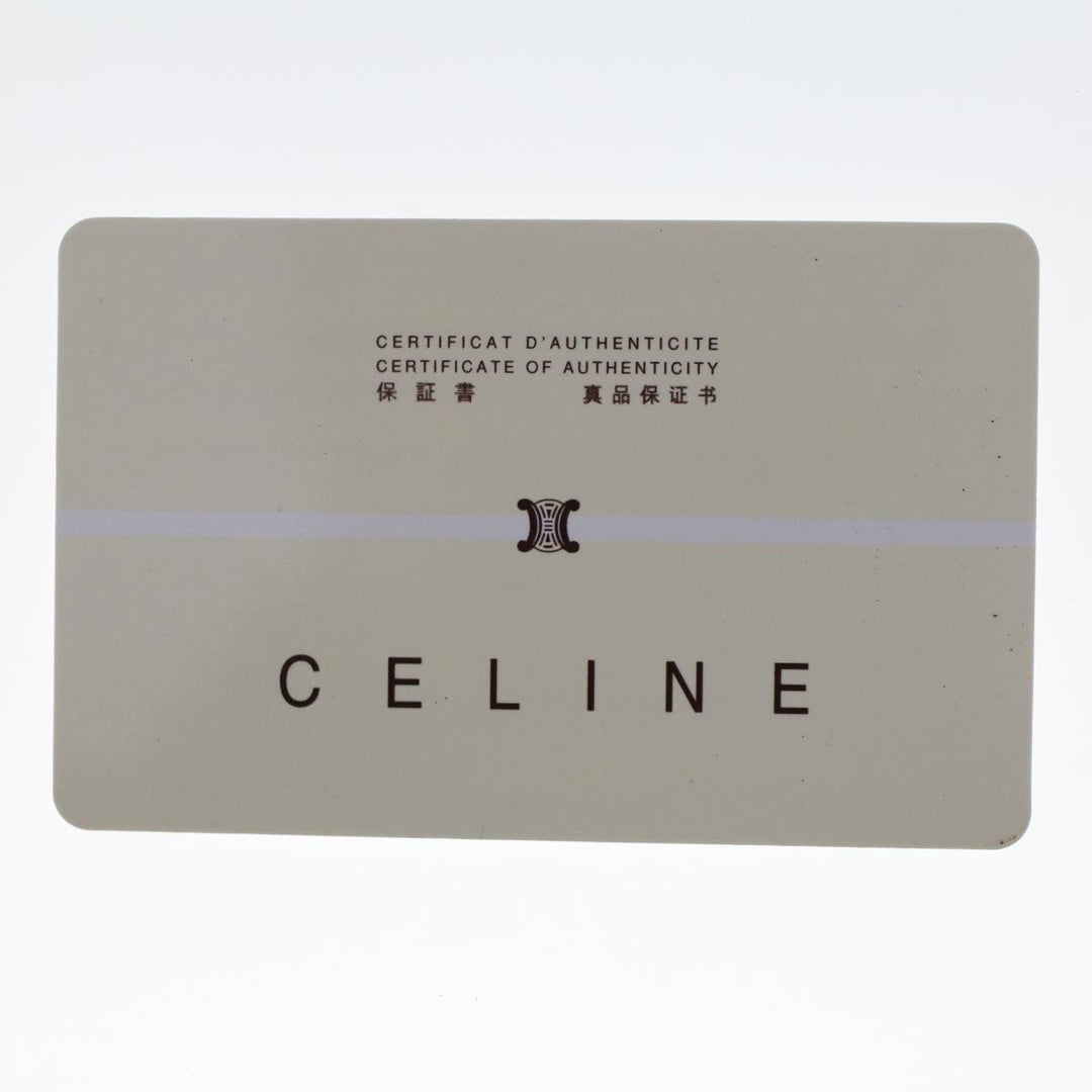 Celine Macadam Canvas Hand Bag PVC Leather Black  45906