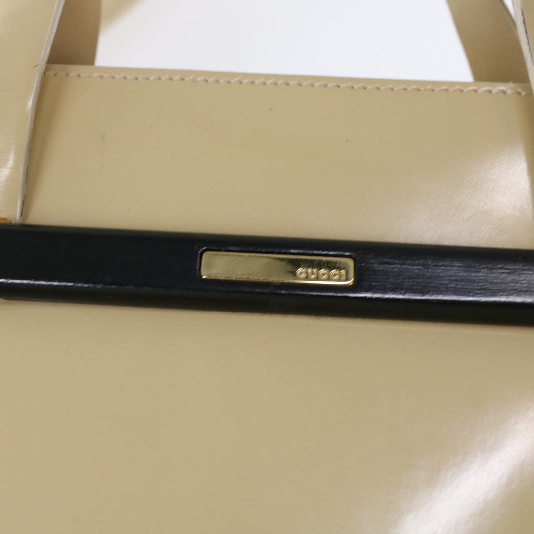 GUCCI Hand Bag Patent leather Beige  45916