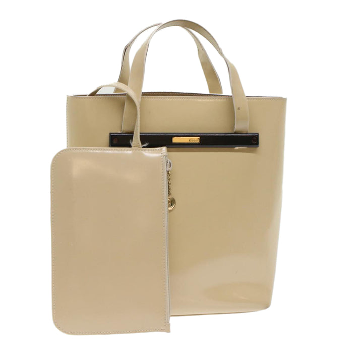 GUCCI Hand Bag Patent leather Beige  45916