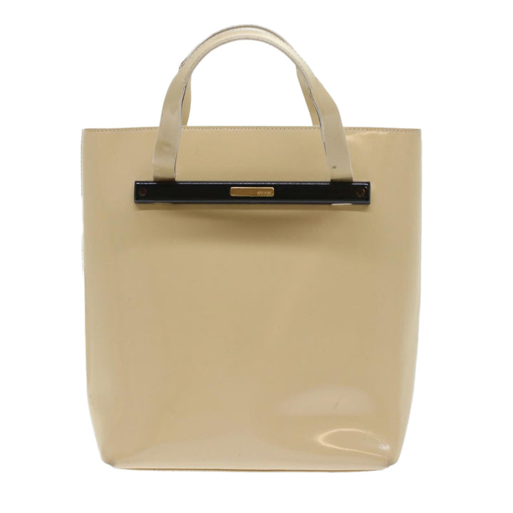 GUCCI Hand Bag Patent leather Beige  45916