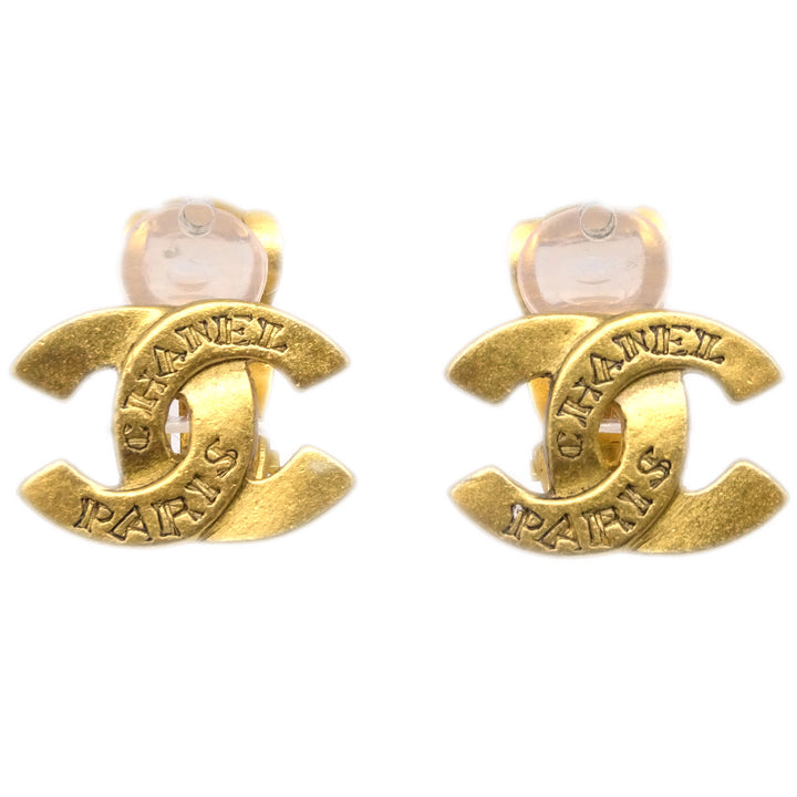 Top Quality Chanel Gold CC Earrings Clip-On 99A