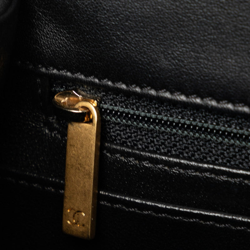 Top Quality Chanel Coco V Stick Top Handle  Chain Shoulder Bag Black Leather  Top Quality Chanel [Middle] Vintage