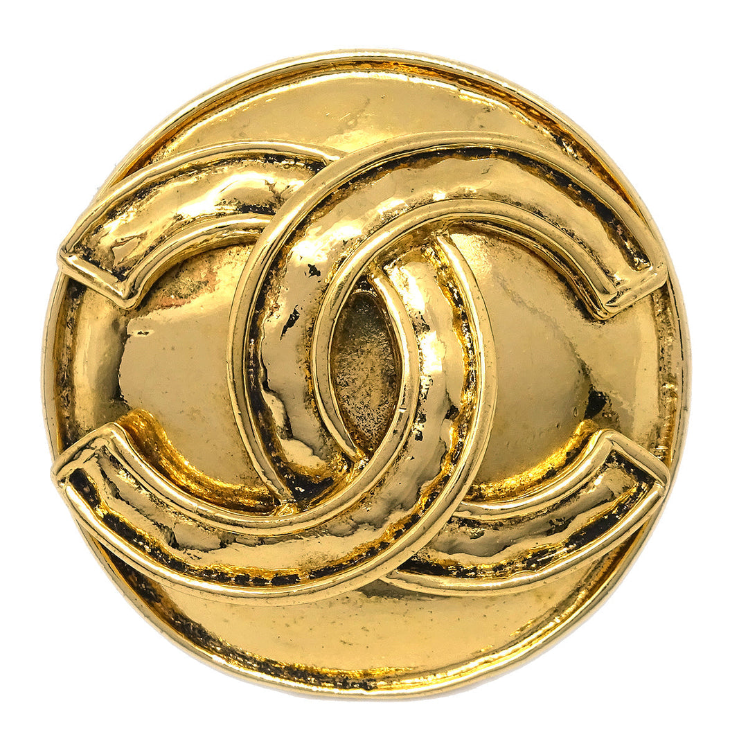 Top Quality Chanel Medallion Brooch Pin Gold 94P