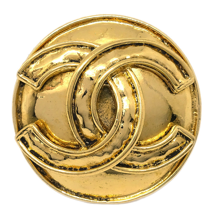 Top Quality Chanel Medallion Brooch Pin Gold 94P