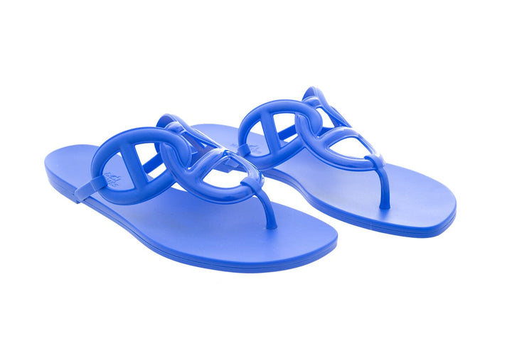 Hermès Blue Egerie Sandals SZ 40