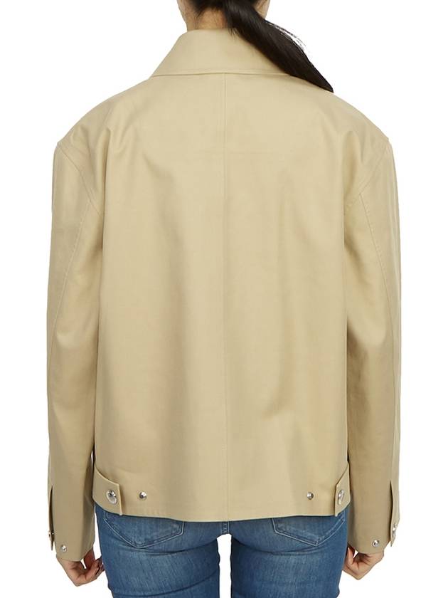 Burberry Check Motif Shorts Zip-Up Jacket Beige